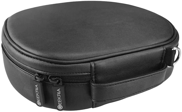 Alt view image 10 of 10 - Geekria Headphones Pouch Compatible with AirPods Max Case, Soft Shell Replacement Protective Travel Carrying Bag with Cable Storage (Black)