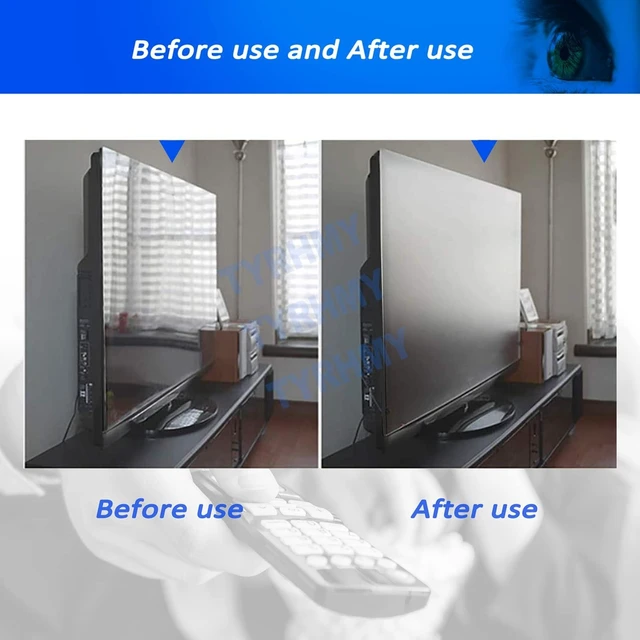Alt view image 10 of 10 - TYRHMY Anti Glare Screen Protector for 43 Inches TV Monitor. Filter Out Blue Light That Relieve Computer Eye Strain And Help You Sleep Better
