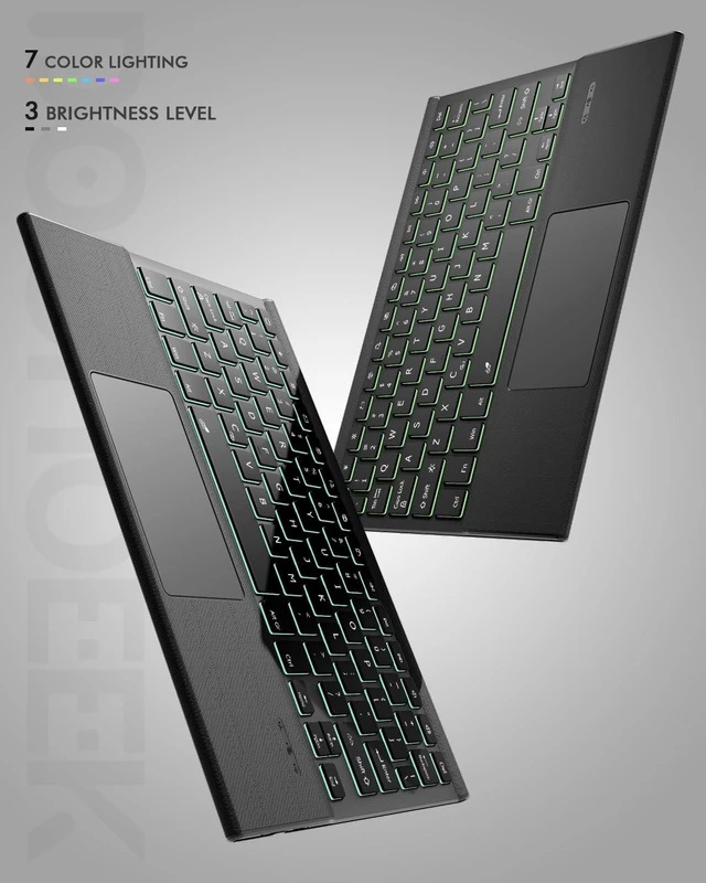 Alt view image 9 of 10 - Doohoeek Bluetooth Keyboard Case for Samsung Galaxy Tab S11 11 inch 2025, Keyboard with Trackpad & 7-Color Backlit & 3-Angle Kickstand, Galaxy S11 11" Keyboard
