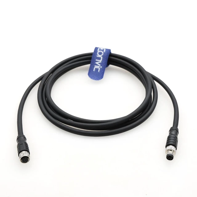 Alt view image 5 of 8 - M8 8 Pin A Code Male to Female Aviation Sensor Cable Waterproof Shielded Electrical Cable for Industrial Automation Control Fieldbus Network 3m
