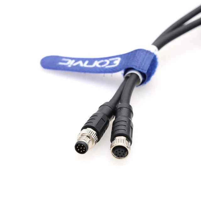 Alt view image 6 of 8 - M8 8 Pin A Code Male to Female Aviation Sensor Cable Waterproof Shielded Electrical Cable for Industrial Automation Control Fieldbus Network 3m
