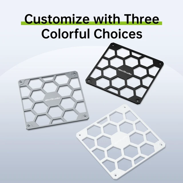 Alt view image 9 of 10 - 140mm Fan Guard, aboStudio Computer Fan Grill, Aluminum Fan Grill, PC Fan Dust Filter Cover, Fan Protective Cover, 3 Pack, Black