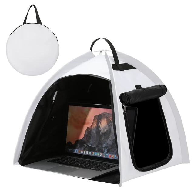 Alt view image 6 of 10 - MoKo Laptop Sun Shade and Privacy Shield Tent for 13-16 Inch Laptops