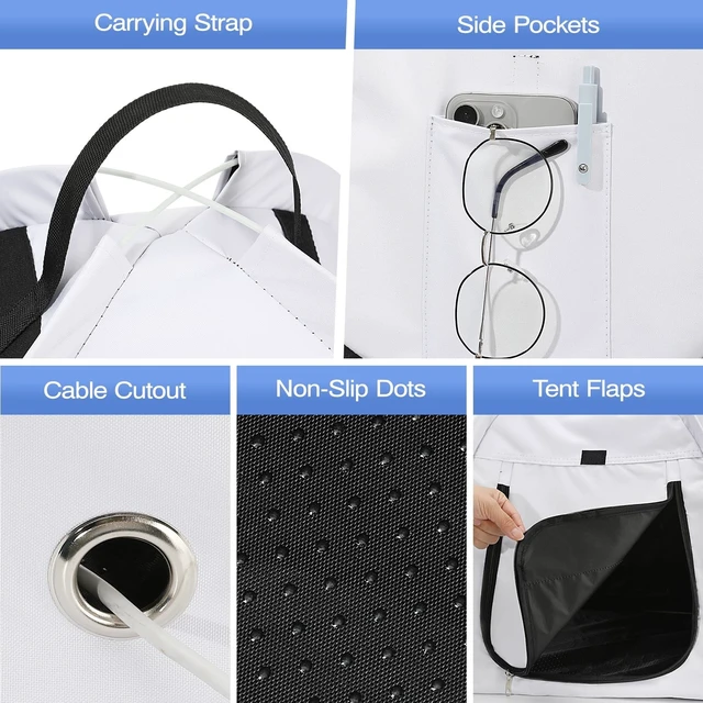 Alt view image 9 of 10 - MoKo Laptop Sun Shade and Privacy Shield Tent for 13-16 Inch Laptops