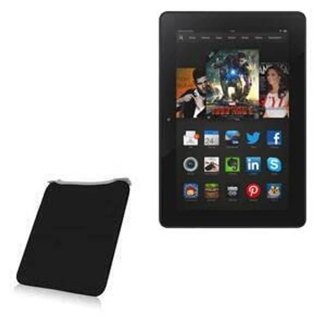 Alt view image 3 of 4 - BoxWave Case Compatible with Kindle Fire HDX 8.9 (3rd Gen 2013) - SlipSuit, Soft Slim Neoprene Pouch Protective Case Cover - Jet Black