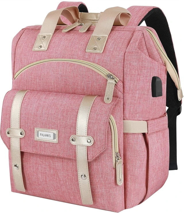 Alt view image 6 of 10 - FALANKO Laptop Backpack for Women,Large Computer Backpack Fits up to 17 Inch Laptop with USB Charging Port RFID Anti Theft Water Resistant Travel purse Casual Bookbag Teacher/work/nurse/Doctor