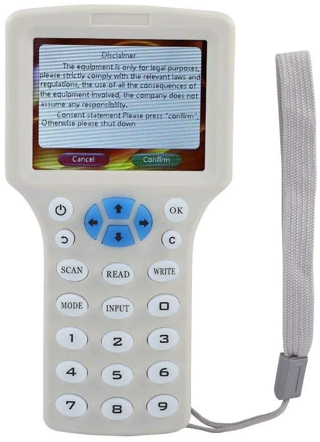 Alt view image 6 of 10 - Bewinner 9 Frequency Handheld RFID Copier ID IC Reader Writer Duplicator Multifunctional Copy Encrypted NFC Smart Card RFID Copier ID/IC Reader Writer with HD 3.2 Inch Full Color Screen