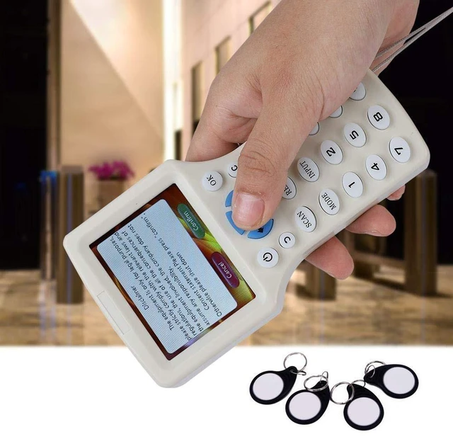 Alt view image 7 of 10 - Bewinner 9 Frequency Handheld RFID Copier ID IC Reader Writer Duplicator Multifunctional Copy Encrypted NFC Smart Card RFID Copier ID/IC Reader Writer with HD 3.2 Inch Full Color Screen