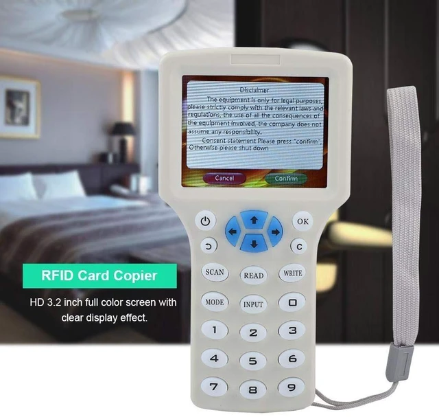 Alt view image 8 of 10 - Bewinner 9 Frequency Handheld RFID Copier ID IC Reader Writer Duplicator Multifunctional Copy Encrypted NFC Smart Card RFID Copier ID/IC Reader Writer with HD 3.2 Inch Full Color Screen