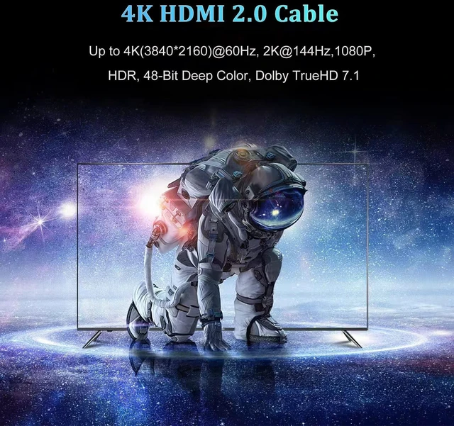 Alt view image 7 of 10 - UVOOI Short HDMI Cable 1 Foot 10-Pack, 4K 1FT HDMI to HDMI Cable High Speed HDMI 2.0 Cord Supports 4K@60Hz, 2K, 1080P, HDCP 2.2, HDR, 3D, ARC & Ethernet