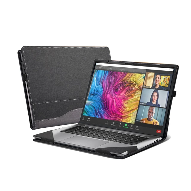 Alt view image 6 of 10 - Laptop Case Cover for HP ZBook Firefly 14 G11 14" Mobile Workstation Notebook Sleeve Computer Bag Protective PU Leather Shell (Gray)