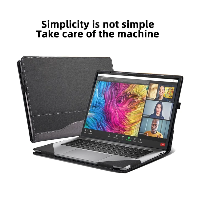 Alt view image 7 of 10 - Laptop Case Cover for HP ZBook Firefly 14 G11 14" Mobile Workstation Notebook Sleeve Computer Bag Protective PU Leather Shell (Gray)