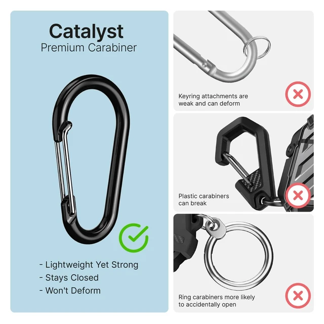 Alt view image 10 of 10 - Catalyst Case for AirPods Pro 3, Waterproof IP67 & Drop-Proof Silicone Case Cover for Apple Airpod Pro 3, Wireless Charging Compatible, One-Piece Design with Carabiner for Active Life