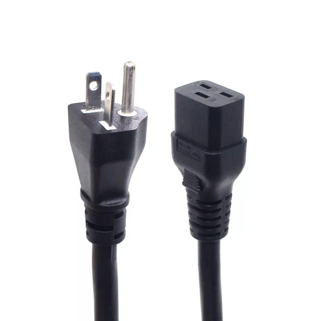 Alt view image 6 of 10 - Toptekits NEMA 6-20P to IEC C19 Heavy Duty Long Powr Cord Plug,12AWG, 10ft/3m, US 3-Prong 6 20P Plug to C19 Power Cord PC for PDU UPS, UL Certification (6-20P to C19,10ft)