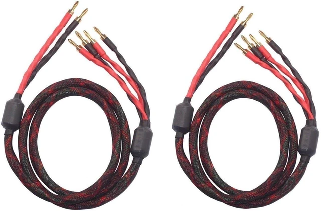 Alt view image 7 of 10 - k4B-2B Bi-Wire Speaker Cable (2 Banana Plugs - 4 Banana Plugs), 1pair Set (Total 12banana Plugs), k4B-2B (3M(9.8ft))
