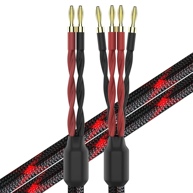 Alt view image 6 of 10 - k4B-2B Bi-Wire Speaker Cable (2 Banana Plugs - 4 Banana Plugs), 1pair Set (Total 12banana Plugs), k4B-2B (3M(9.8ft))