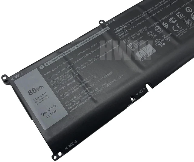 Alt view image 6 of 8 - K KYUER HWW New 11.4V 86Wh 69KF2 Battery Compatible with Dell Alienware M15 M17 R3 Precision 5550 XPS 15 9500 8FCTC 70N2F M59JH Series