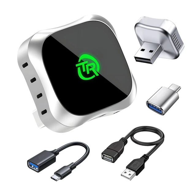 Alt view image 6 of 10 - Wireless CarPlay Adapter for iPhone, Convert Wired to Wireless Apple CarPlay Adapter, Plug & Play, No Delay & Stable Control, Mini Size, USB & USB-C/Type-C for Cars 2016+ iOS10+, CarPlay