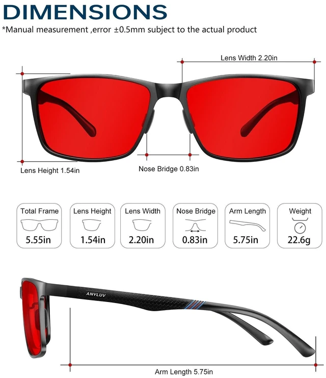 Alt view image 10 of 10 - ANYLUV Blue Light Glasses Men/Women, Al-Mg Blue Light Blocking Glasses for Sleeping, Relieve Eyestrain Eye Protection-Black