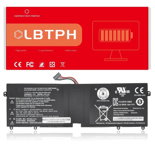 Alt view image 6 of 10 - LBTECH LBP7221E LBG722VH Compatible Laptop Battery Replacement for LG Gram 13Z940 14Z950 15Z960 15Z950 Series 7.7V 34.61Wh