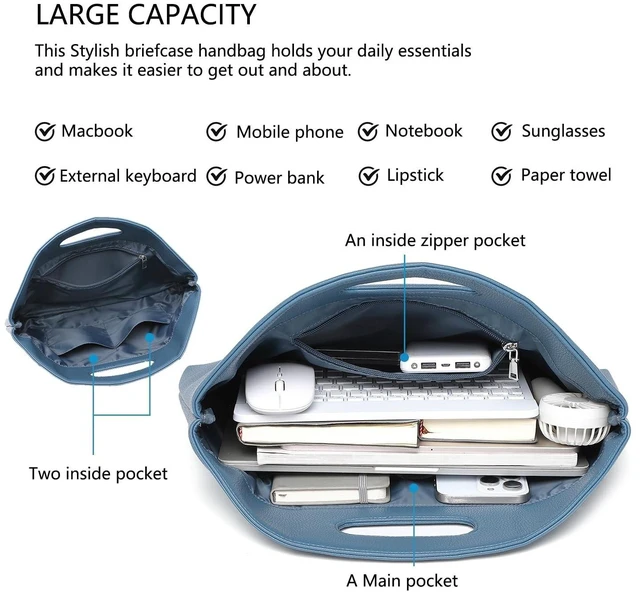 Alt view image 10 of 10 - YONBEN Official Document Computer Bag Stylishly Sleek with Multiple Compartments and Easy to Carry Design (Brussels Sprouts)