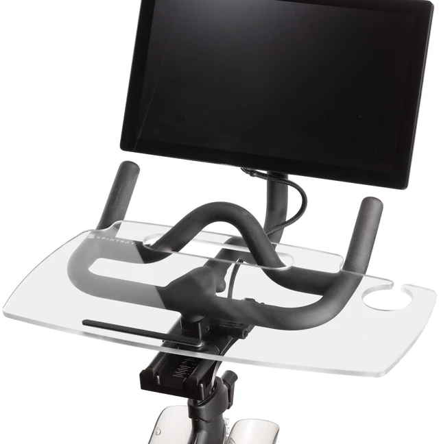 Alt view image 7 of 10 - TFD SipNRide ^^ Compatible with Peloton Bike Original GEN 3 ONLY, Made in USA - Desk Tray Holder for Laptop, Tablet, Phone, Book, & Wine Glass - Exercise Workstation ^^ The Ultimate Peloton Accessorie