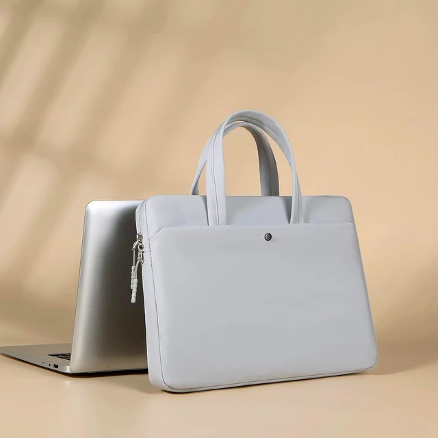 Alt view image 6 of 10 - Seanai Oxford Fabric Laptop Bag Sleeve for 15-16 inch MacBook Air15 / Pro16 2025-2021 M4 M3 M2 M1 A3241 A3114 A2941 A3403 A3186 A2991 A2780 A2485, Plush Lining Multi-Layer Protective Structure, Grey