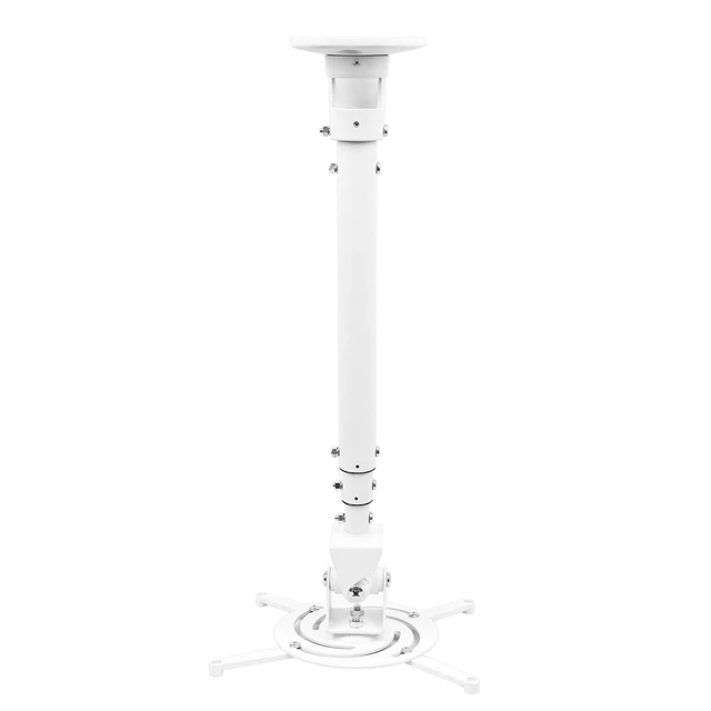 Alt view image 6 of 10 - DYNAVISTA Full Motion Universal Ceiling Projector Mount Bracket with Adjustable Height and Extendable Arms Rotating Swivel Mount for Home and Office Projector (White)