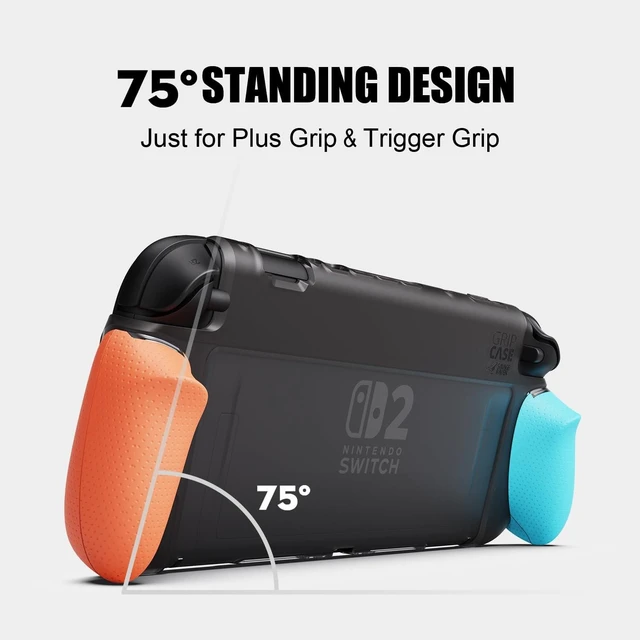 Alt view image 9 of 10 - Savage Raven by Skull & Co. GripCase: Soft Protective Case with Replaceable Grips for Nintendo Switch 2- Light Purple/Light Green