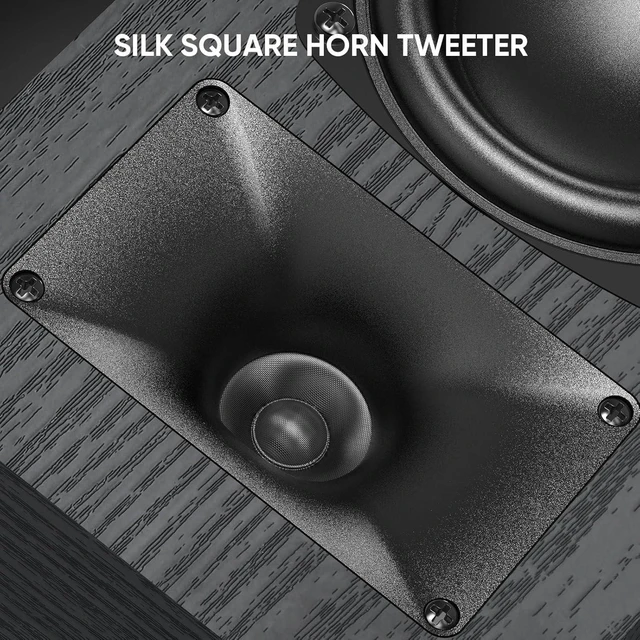 Alt view image 10 of 10 - Saiyin Passive Bookshelf Speakers,4, Needs Amplifier to Operate for Desktop Stereo or Home Theater Surround Sound,Wall Mountable,Include 20 Gauge Speaker Wire Cable(OFC)