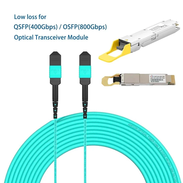 Alt view image 7 of 8 - Elfcam - 5m MPO 16 Fibres to MPO 16 Fibres Multimode OM3 50/125m, Type B Polarity, 5 Metres, 16 Strands