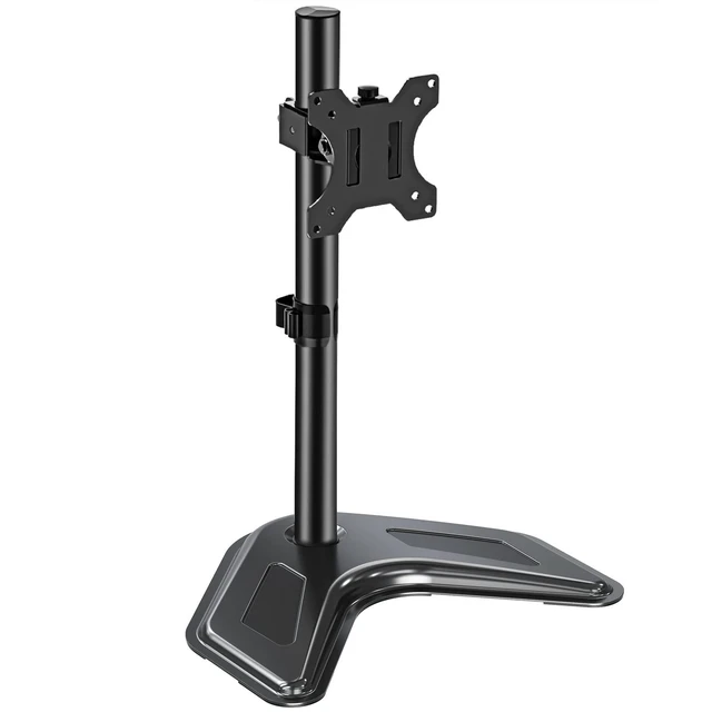 Alt view image 6 of 10 - MOUNT PRO Single Monitor Stands Fits 13-32 inch/17.6 lbs Screen, Free-Standing Computer Monitor Mount for Desk, Display Standing with Adjustable Height/Tilt/Swivel/Rotation, VESA 75x75 100x100