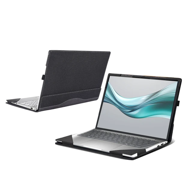 Alt view image 6 of 10 - Laptop Enclosure Cover for HP EliteBook 630 G11 Notebook 13.3" Laptop Cover Computer Drop Protection PU Leather case (Black)