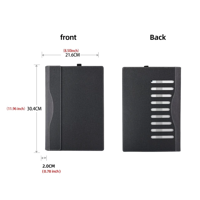 Alt view image 7 of 10 - Laptop Enclosure Cover for HP EliteBook 630 G11 Notebook 13.3" Laptop Cover Computer Drop Protection PU Leather case (Black)