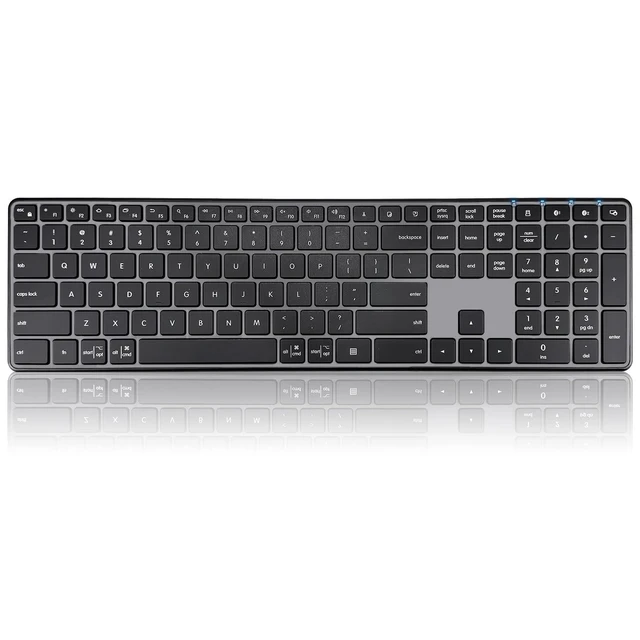 Alt view image 6 of 10 - Bnnwa K925 Wireless Bluetooth Keyboard, Full Size with Number Pad, Quiet Typing, Multi-Device Connection for Windows/PC/Laptop/Phone