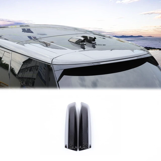 Alt view image 6 of 10 - Heutamo Shark Fin Antenna Cover Compatible with Land Rover R@nge Rover Sport/Vogue 2023 2024,ABS Car Antenna Protective Cover Accessories 2Pcs (Carbon Fiber Pattern)