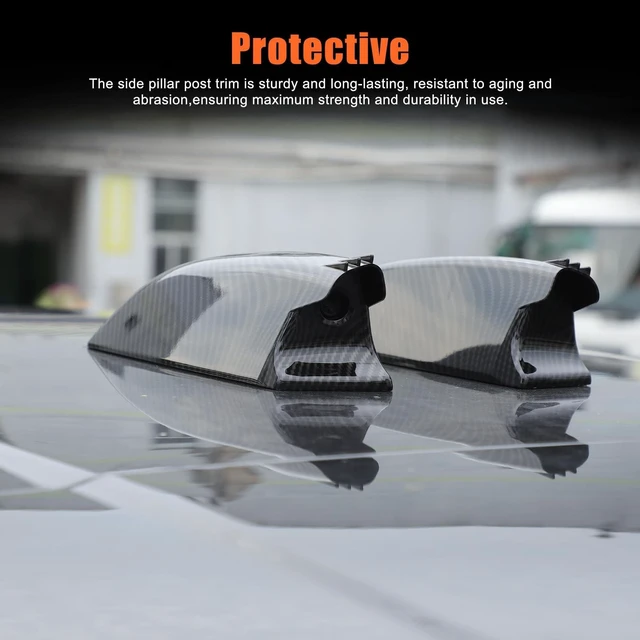 Alt view image 10 of 10 - Heutamo Shark Fin Antenna Cover Compatible with Land Rover R@nge Rover Sport/Vogue 2023 2024,ABS Car Antenna Protective Cover Accessories 2Pcs (Carbon Fiber Pattern)