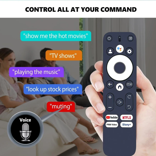 Alt view image 8 of 10 - PZL Replacement Voice Remote Control for Wanbo X5 Pro, T2 Ultra, 1 Pro Projector, for Sovboi S61Pro Projector