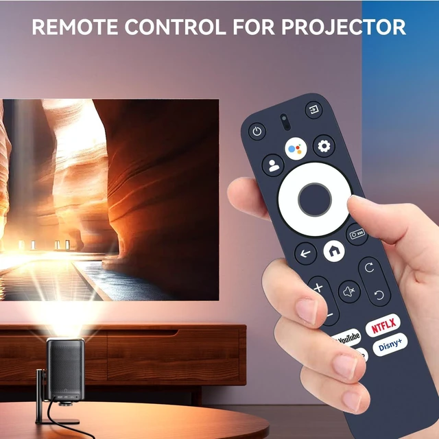 Alt view image 7 of 10 - PZL Replacement Voice Remote Control for Wanbo X5 Pro, T2 Ultra, 1 Pro Projector, for Sovboi S61Pro Projector