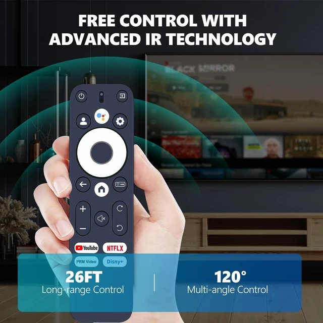 Alt view image 10 of 10 - PZL Replacement Voice Remote Control for Wanbo X5 Pro, T2 Ultra, 1 Pro Projector, for Sovboi S61Pro Projector