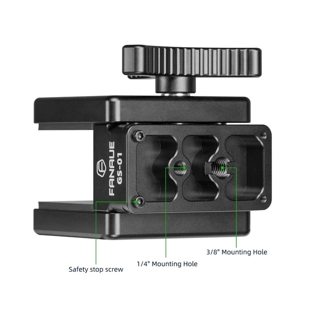 Alt view image 10 of 10 - FANAUE GS-01Arca Swiss Rifle Saddle Mount, Hunting Tripod Clamp with Quick Release Plate, Shooting Tripod Rest, Enhanced Accuracy Ball Head & Adapter for Hunting and Shooting