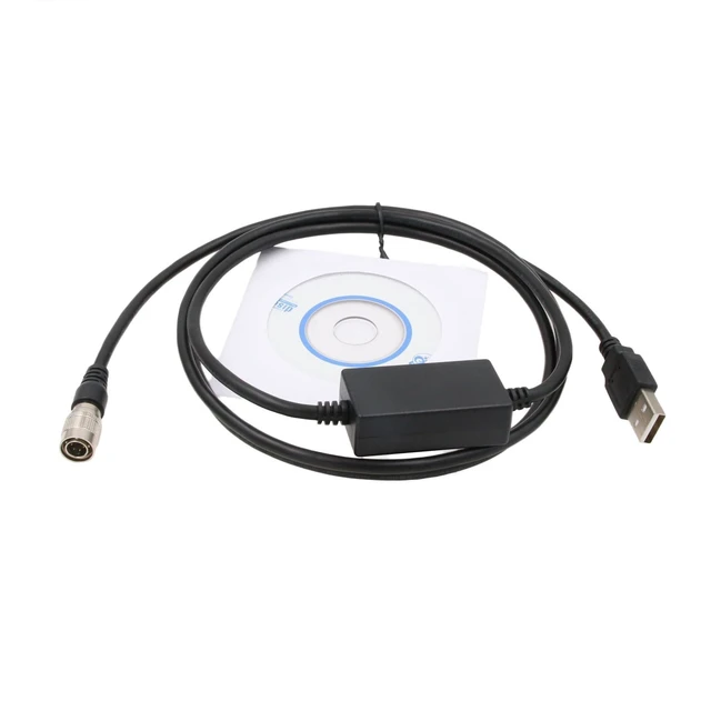 Alt view image 4 of 6 - HangTon USB Data Cable for Geomax Zoom 20/30/35 Pro Total Station Geo Fennel ELT 220 Teodolite to to Computer Win10 Win7