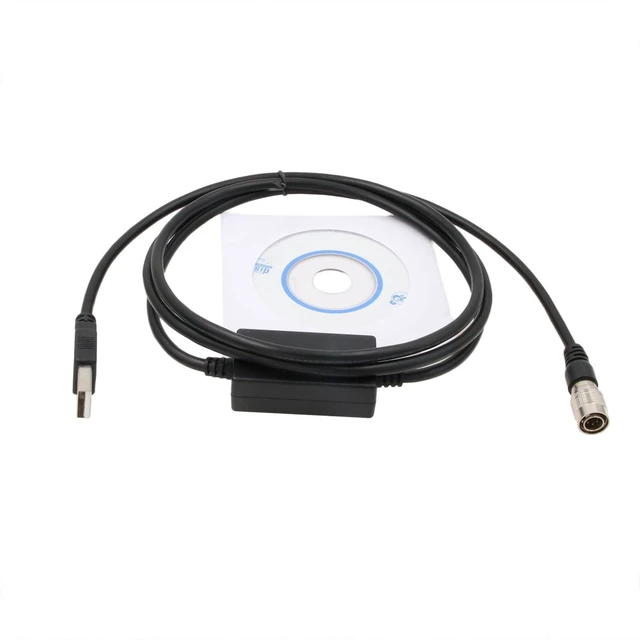 Alt view image 5 of 6 - HangTon USB Data Cable for Geomax Zoom 20/30/35 Pro Total Station Geo Fennel ELT 220 Teodolite to to Computer Win10 Win7