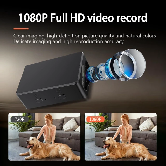 Alt view image 9 of 10 - Household Mini Cameras - Security Camera - Wireless WiFi Cameras - with Motion Detection Auto Night Vision Baby Monitor - Home Indoor Camera - Loop Record - Tiny Portable Camera - 256GB MAX