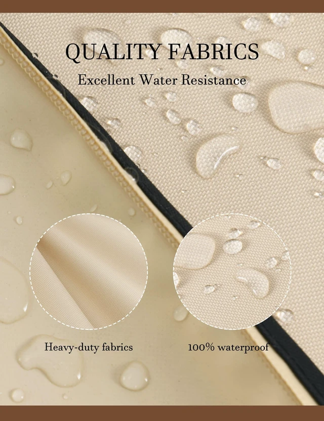 Alt view image 9 of 10 - iBirdie Outdoor Waterproof and Weatherproof TV Cover with Zipper for 48 to 50 inch Outside Flat Screen TV - Beige 600D Thick Fabric Protector Size 47''W x 30''H x 5.5''D for 48'' - 50'' LCD LED