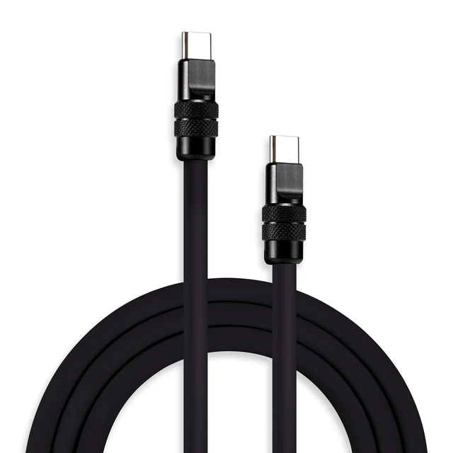 Alt view image 6 of 10 - chubbycable Black Chubby Black Samurai Edition 240W USB C Cable Fast Charging Cable Durable Silicone Charger Cord Compatible with iPhone 17-15 Series iPad MacBook Airpods, Type C to Type C, 4.9FT