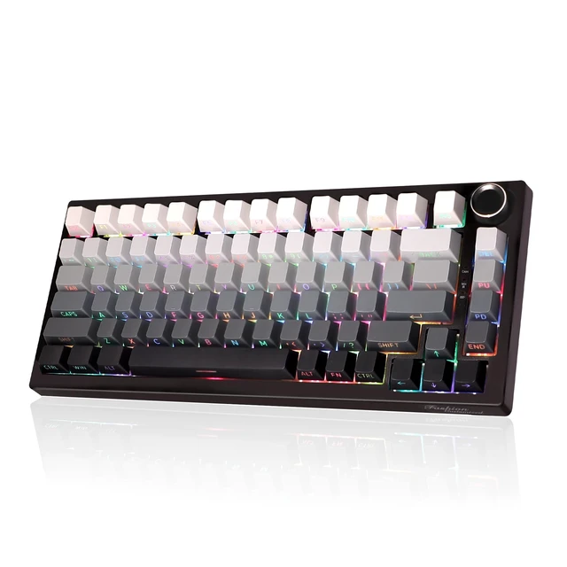 Alt view image 6 of 10 - Itigoitie 75% Wireless Gaming Mechanical Keyboard,TriMode 2.4G/USBC/BT5.3,8000mAh Hot Swappable Custom Keyboard,Linear Switch,Gasket Mounted,RGB Backlit,PBT Keycaps,CNC Knob for Mac/Win/Android