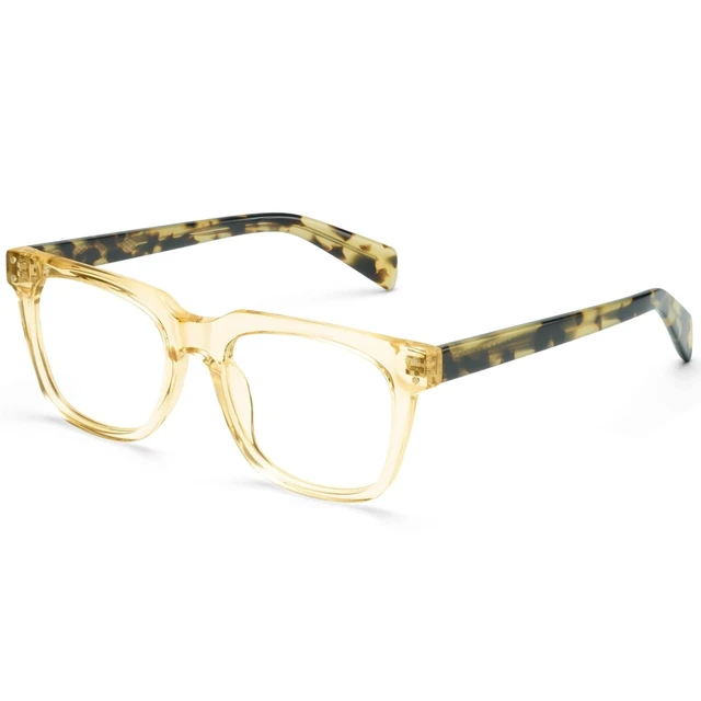Alt view image 6 of 10 - Dollger Blue Light Blocking Glasses For Woman Men Thick Frame Square Non-Prescription Glasses, For Work,Computer, Gaming, TV Beige
