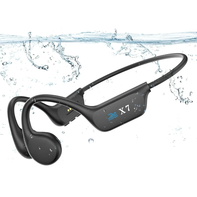 Alt view image 6 of 10 - Swimming Headphones, IP68 Waterproof Bone Conduction Headphones, Wireless Headphones with Built-in 32GB Memory MP3 Player, Suitable for Underwater Swimming, Running, Cycling, and Travel