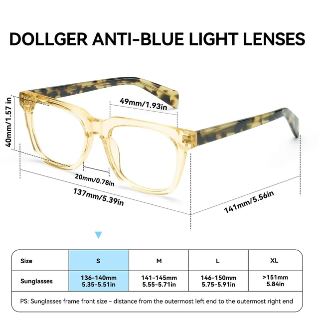 Alt view image 10 of 10 - Dollger Blue Light Blocking Glasses For Woman Men Thick Frame Square Non-Prescription Glasses, For Work,Computer, Gaming, TV Beige